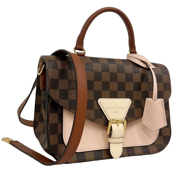 Louis Vuitton Beaumarchais Top Handle Bag Handbag Brown Damier Ebene Pink - Picture 5 of 12